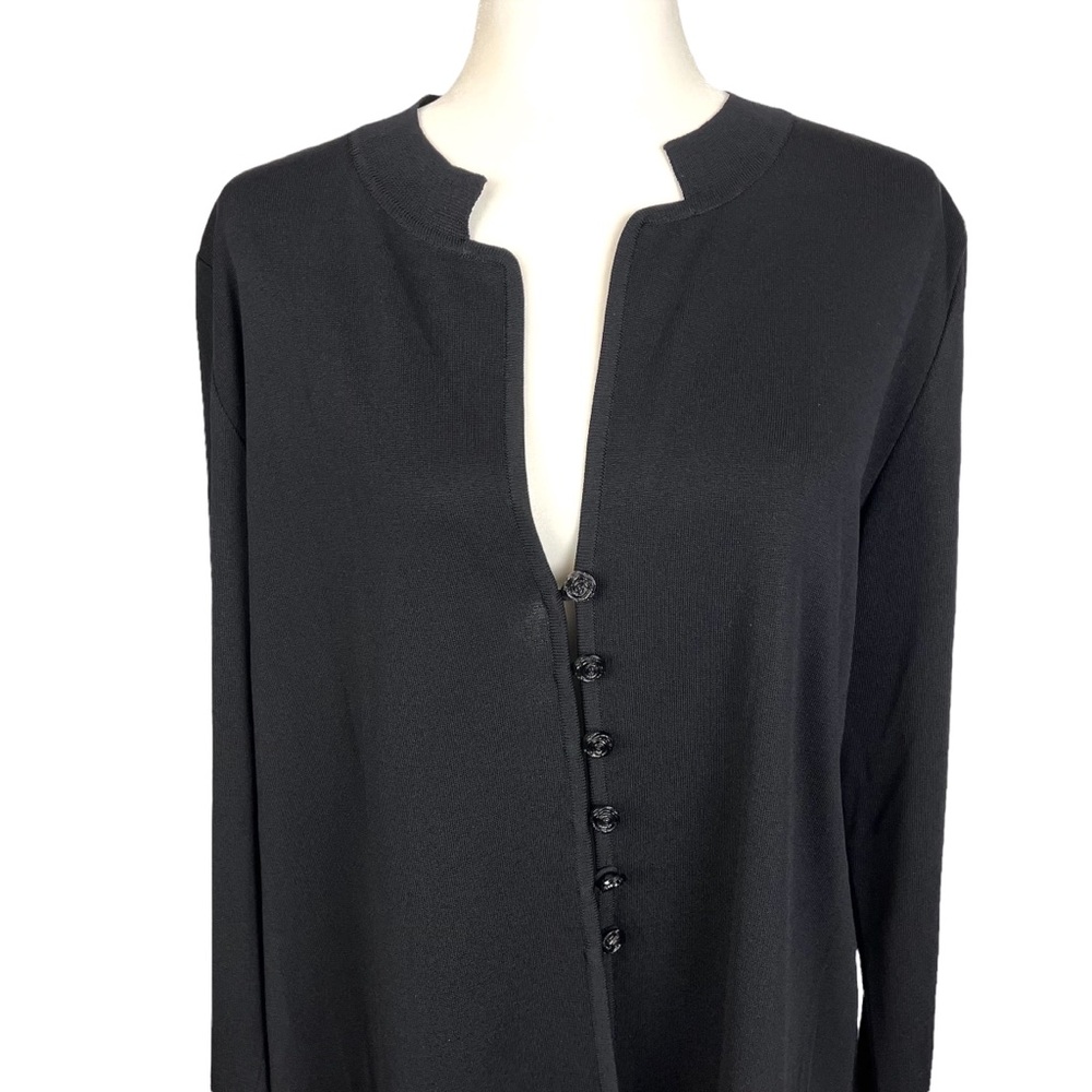 Exclusively Misook Black Button Down Cardigan - image 2